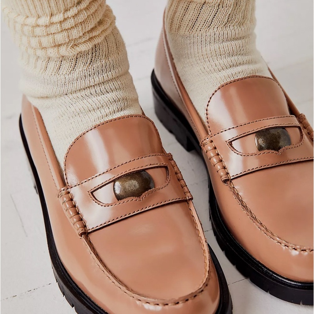 FREE PEOPLE Leather Liv Loafers - Picture 2 of 16
